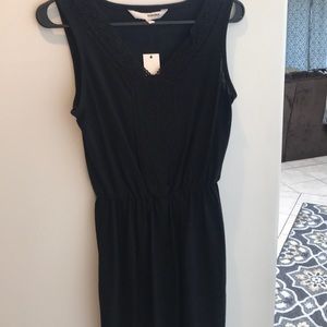 Black mini cotton dress